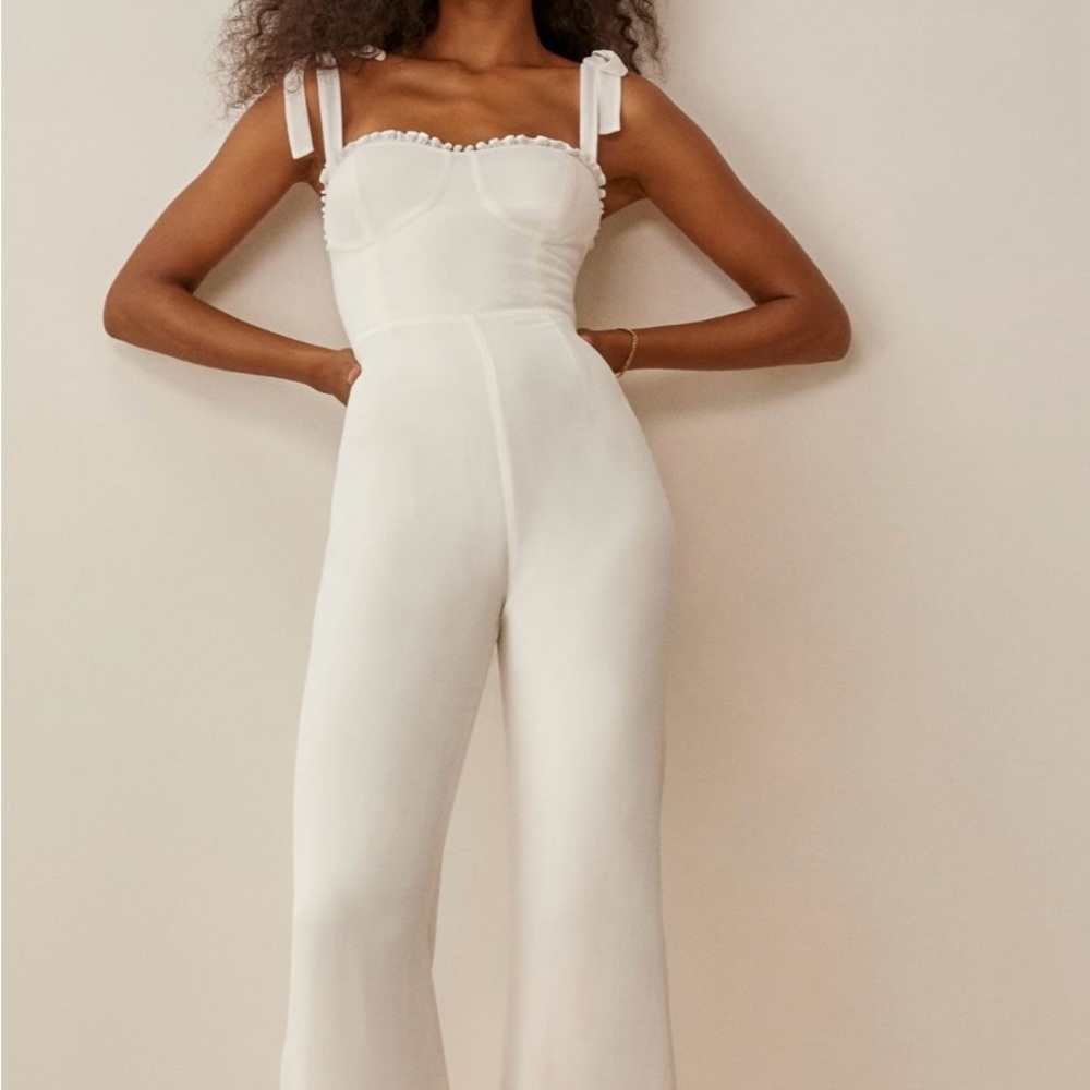 Reformation White Jumpsuit